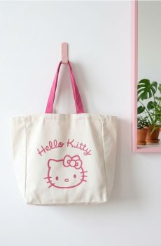 Сумка з тканини Hello Kitty - кремовий