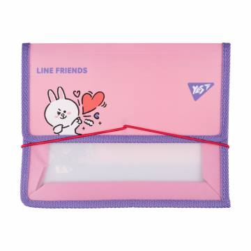Папка для тетрадей YES Line Friends Cony В5 пластиковая, на резинке Папка для тетрадей YES Line Friends Cony В5 пластиковая, на резинке