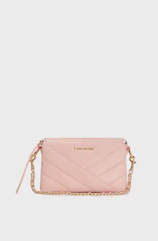 Женская розовая кожаная сумка Розовый ONESIZE Lancaster 530-23-ROSECLAIR