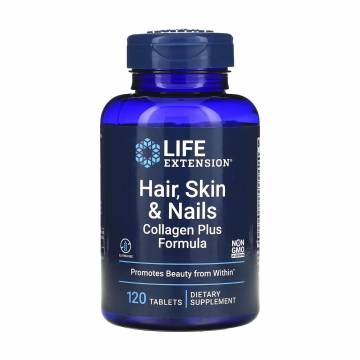 Комплекс для волос, кожи и ногтей Life Extension Hair, Skin & Nails Collagen Plus Formula, 120 таблеток Комплекс для волос, кожи и ногтей Life Extension Hair, Skin & Nails Collagen Plus Formula, 120 таблеток