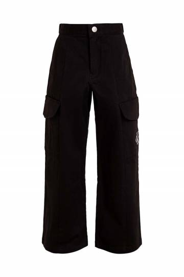 Детские брюки Calvin Klein Jeans UTILITY CARGO PANTS цвет чёрный однотонные IG0IG02513 Детские брюки Calvin Klein Jeans UTILITY CARGO PANTS цвет чёрный однотонные IG0IG02513