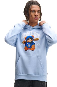 Cropp - Худі з принтом - блідо-блакитний