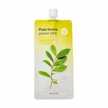 Ночная маска для лица Missha Pure Source Pocket Pack Green Tea с зеленым чаем, 10 мл Ночная маска для лица Missha Pure Source Pocket Pack Green Tea с зеленым чаем, 10 мл