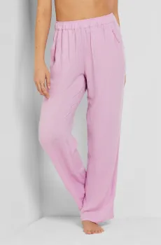 Женские розовые льняные брюки BODES Розовый XS Etam 6547086