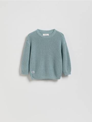 Reserved - Джемпер oversize - світло-бірюзовий - 559BF-60X Reserved - Джемпер oversize - світло-бірюзовий - 559BF-60X