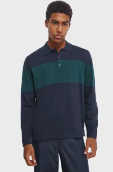 Мужское темно-синее поло Синий M SPRINGFIELD 1402539