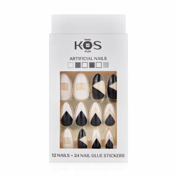 Набор искусственных ногтей K.O.S с дизайном, дизайн 10 Набор искусственных ногтей K.O.S с дизайном, дизайн 10