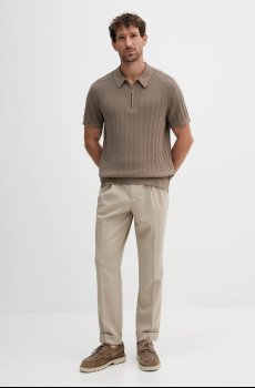 Шерстяные брюки BOSS C-Perin-DPL-TU-253