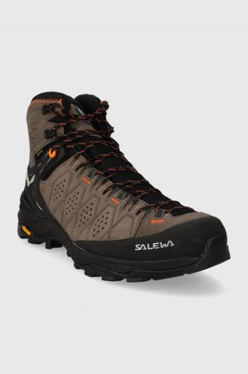 Ботинки Salewa MS ALP TRAINER 2 MID GTX мужские цвет зелёный с утеплением