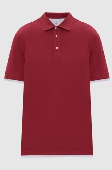 Бордовое поло с эффектом наложения слоев