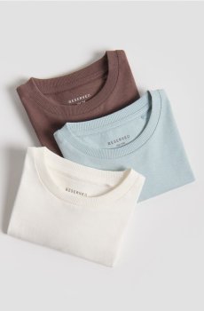 Reserved - Бавовняна кофта з довгим рукавом, набір з 3 - кремовий - XX245-01X