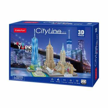 Трёхмерная головоломка-конструктор CubicFun CityLine New York City, от 6 лет, 123 детали (MC255h) Трёхмерная головоломка-конструктор CubicFun CityLine New York City, от 6 лет, 123 детали (MC255h)