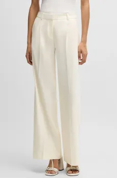 Женские белые льняные брюки Белый 32 HUGO 50537619;102