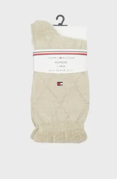 Женские бежевые носки BOUCLE HOME SOCK Бежевый 35-38 Tommy Hilfiger 701229857