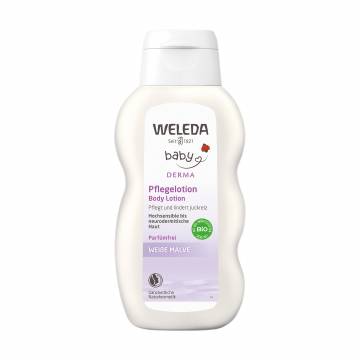 Детское молочко для тела Weleda Baby Body Lotion с алтеем, для гиперчувствительной кожи, 200 мл Детское молочко для тела Weleda Baby Body Lotion с алтеем, для гиперчувствительной кожи, 200 мл