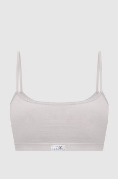 Серый топ с нашивкой эмблемы