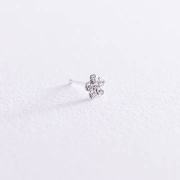 Серебряный пирсинг в нос "Цветочек" пирснцв Серебряный пирсинг в нос "Цветочек" пирснцв