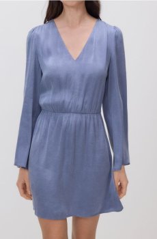 Reserved - Сукня міні з ліоцелем - темно-синій - WW283-95X