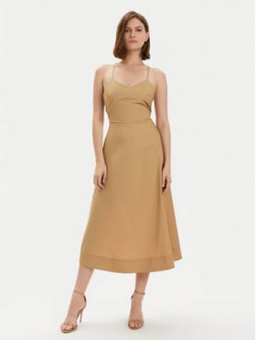Gaudi Літня сукня 411FD15002 Бежевий Regular Fit Gaudi Літня сукня 411FD15002 Бежевий Regular Fit