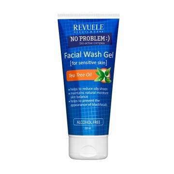 Гель для умывания Revuele No Problem Washing Gel с маслом чайного дерева, 200 мл Гель для умывания Revuele No Problem Washing Gel с маслом чайного дерева, 200 мл