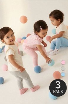 Бавовняні легінси 3 pack - блакитний