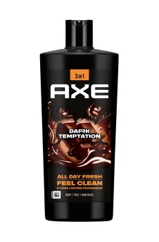 Гель для волос, лица и тела 3 в 1 Axe Dark Temptation All Day Fresh Body Face Hair Wash, 700 мл