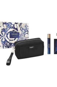 Парфюмированный набор мужской Versace Dylan Blue Pour Homme Set (туалетная вода, 100 мл + туалетная вода, 10 мл + косметичка)