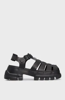 Женские черные кожаные сандалии TJW FISHERMAN SANDAL Черный 40 Tommy Jeans EN0EN02542
