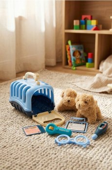 Іграшка – плюшевий пес із аксесуарами - різнобарвний