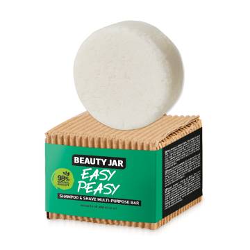 Твердый шампунь-средство для бритья Beauty Jar Easy Peasy Shampoo & Shave Multi-Purpose Bar, 60 г Твердый шампунь-средство для бритья Beauty Jar Easy Peasy Shampoo & Shave Multi-Purpose Bar, 60 г