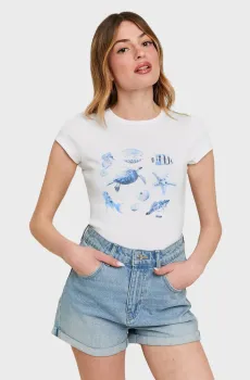 Женская белая футболка Белый S Tally Weijl STSCOLYLE3