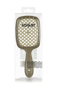 Массажная щетка для волос Sovart продувная, зеленая, 1 шт