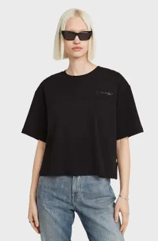 Женская черная футболка G-script Черный XS G-Star RAW D26419,C812