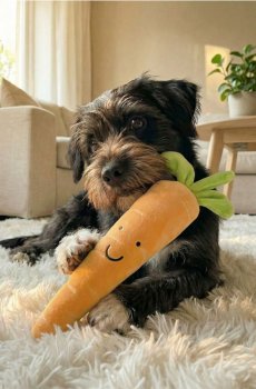 Плюшева іграшка для собаки з пищалкою у формі моркви - помаранчевий