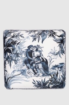 Белая подушка Versailles с принтом