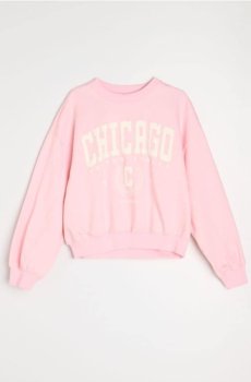 Світшот crewneck з написом - рожевий