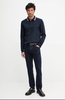 Хлопковый лонгслив BOSS Green Plisy