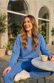 Спортивні штани джогери з тері - синій