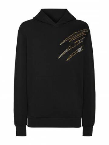 Plein Sport Світшот SAEC MJB3588 STE001N Чорний Relaxed Fit Plein Sport Світшот SAEC MJB3588 STE001N Чорний Relaxed Fit