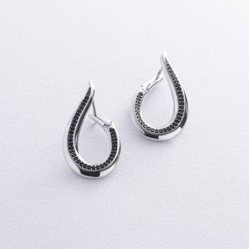 Золотые серьги "Грация" с08612 Золотые серьги "Грация" с08612