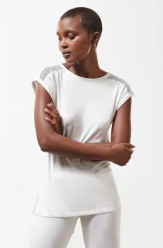 Женская светло-серая футболка CIDDY Серый L Etam 6523977