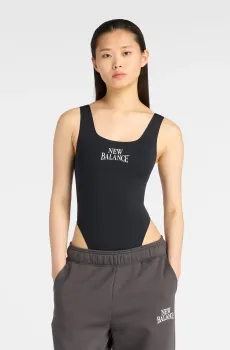 Женское черное боди Trackside Bodysuit Черный L New Balance WS61T61OBK