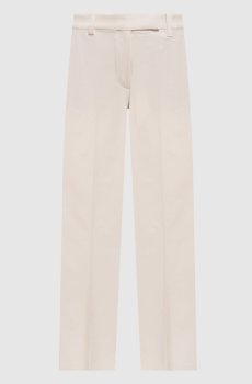 Брюки цвета айвори с цепочкой мониль