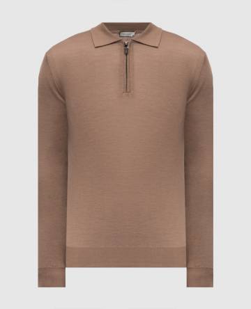 Коричневое поло из шерсти
