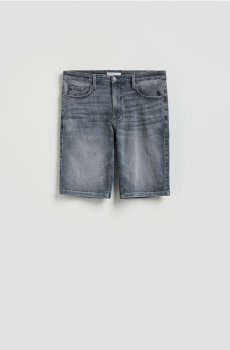 Reserved - Джинсові шорти slim fit - сірий - YV426-85J