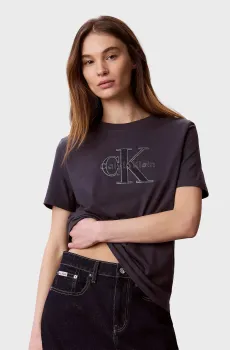Женская темно-серая футболка SS BABY TERRY HERO Серый XS Calvin Klein Jeans LV047G829G