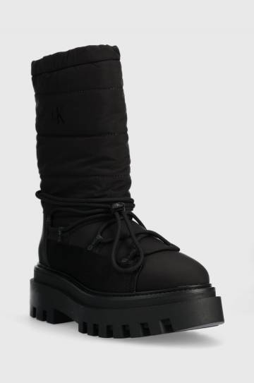 Зимние сапоги Calvin Klein Jeans FLATFORM SNOW BOOT NYLON WN цвет чёрный YW0YW01146 Зимние сапоги Calvin Klein Jeans FLATFORM SNOW BOOT NYLON WN цвет чёрный YW0YW01146
