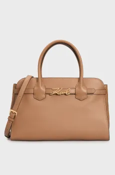 Женская рыжая кожаная сумка TOP HANDLE Рыжий ONESIZE Karl Lagerfeld A1W30148