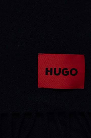 Шерстяной шарф HUGO цвет синий однотонный 50517623 Шерстяной шарф HUGO цвет синий однотонный 50517623