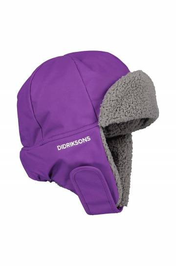 Детская шапка Didriksons BIGGLES CAP цвет фиолетовый Детская шапка Didriksons BIGGLES CAP цвет фиолетовый